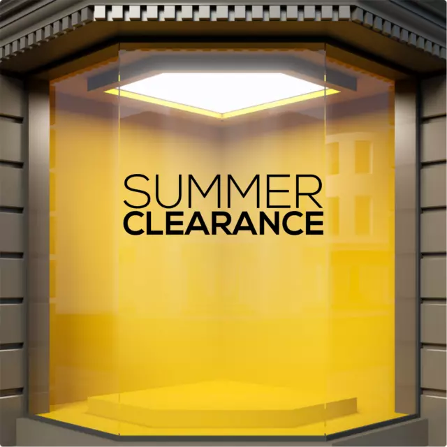 SUMMER CLEARANCE Shop Window Sticker Stock Sale Retail Display Sign Vinyl Decal