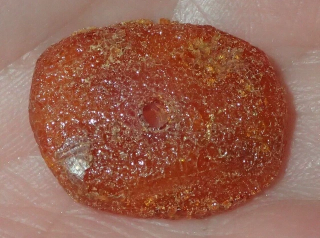 23mm Ancient Amber Bead Jordan Desert Christian pilgrims Road, #S5914