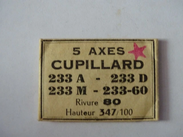 Axe De Balancier Pour Montre Cupillard - Référence 10 1/2 233 A.D.M.60 - Rivure 85 - Neuf