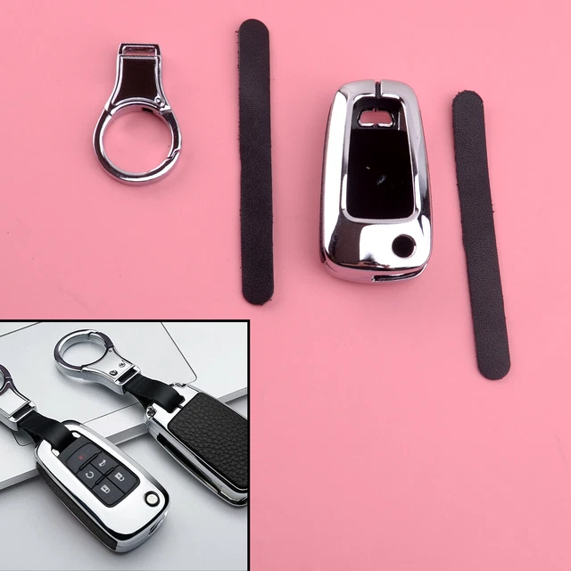 Black Zinc Alloy Remote Key Cover Chain Case Fob fit for GM Buick Chevrolet