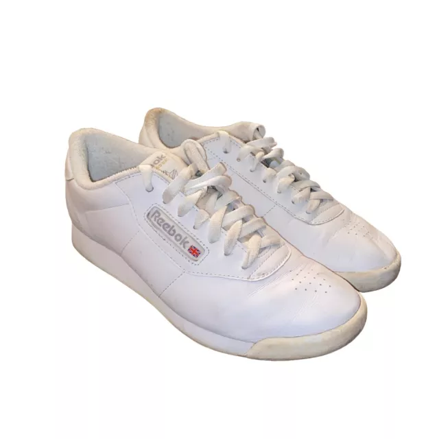 Reebok Classic Sneakers Womens Size 8 White Leather Athletic Training Shoes