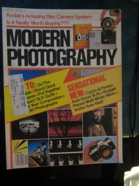 Modern Photography Magazine April 1982 Kodak Disc Camera System N