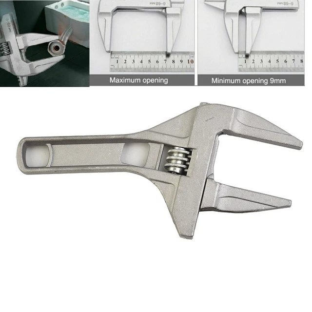 200mm Adjustable wrench Grand Ouverture Salle de Bain Ménage Réparation Outil