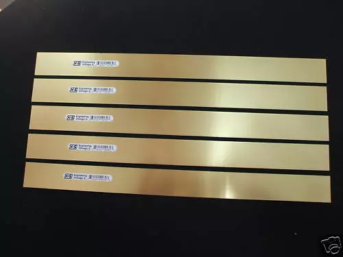 5 x K&S Metal Brass Strip's 0.41 x 25.40 x 300mm  KS232