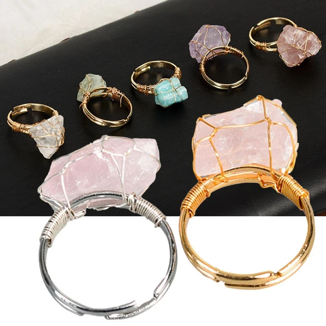 Bague pierre outlet brute