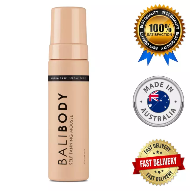 Bali Body Ultra Dark Self Tan Natural Looking Sunless Fast Drying Tanning Mousse