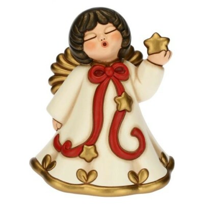 Versione Grande Living THUN 4,7x5x7,5 cm h Ceramica Angelo con Albero della Vita Limited Edition 2022 Icone 