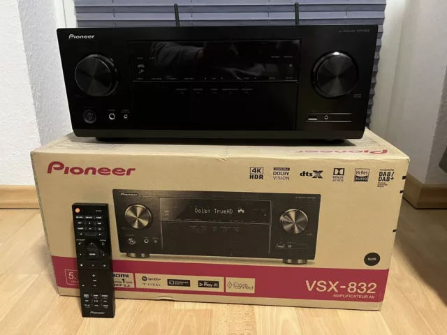 Pioneer VSX-832 5.1 AV Receiver 130W/Kanal, 4K, Bluetooth, Dolby Atmos, DTS usw.