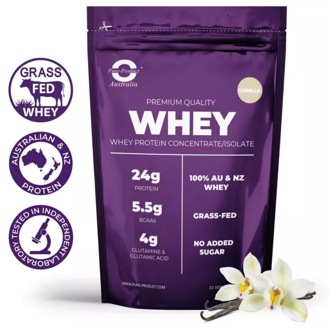 3Kg - Whey Protein Isolate / Concentrate - Vanilla -  Wpi Wpc Powder