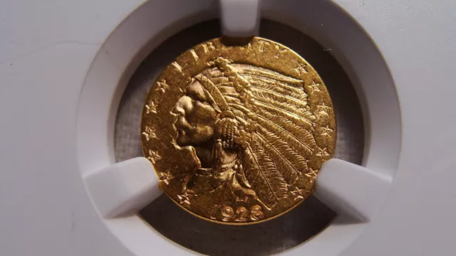 1928 $2 1/2 Indian Gold NGC AU-58