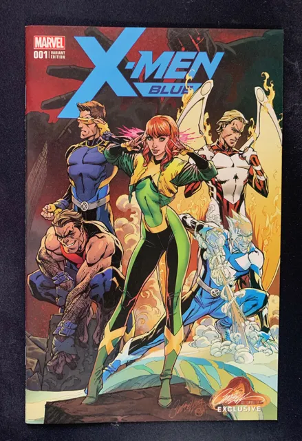 X-Men Blue #1 used marvel J Scott Campbell variant cover Magneto Cyclops