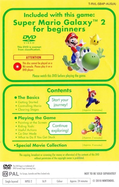 NINTENDO Wii INSERTS TO SUIT : SUPER MARIO GALAXY 2