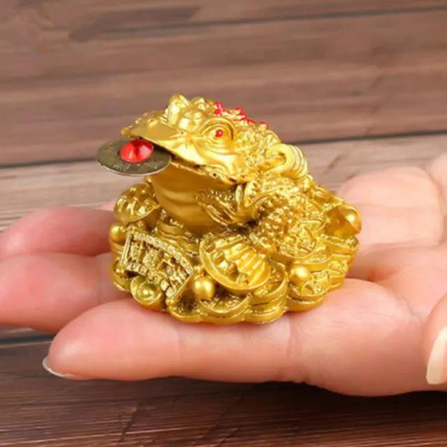 Fortune Frog Craft Chinese Feng Shui Lucky Three Legged Money Toad Home Decor