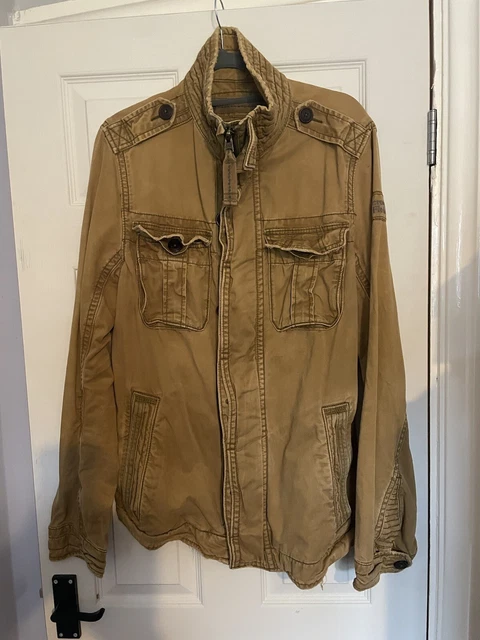 ABERCROMBIE FITCH Sentinel Jacket Military Utility Grey L Vintage 54.99 PicClick UK
