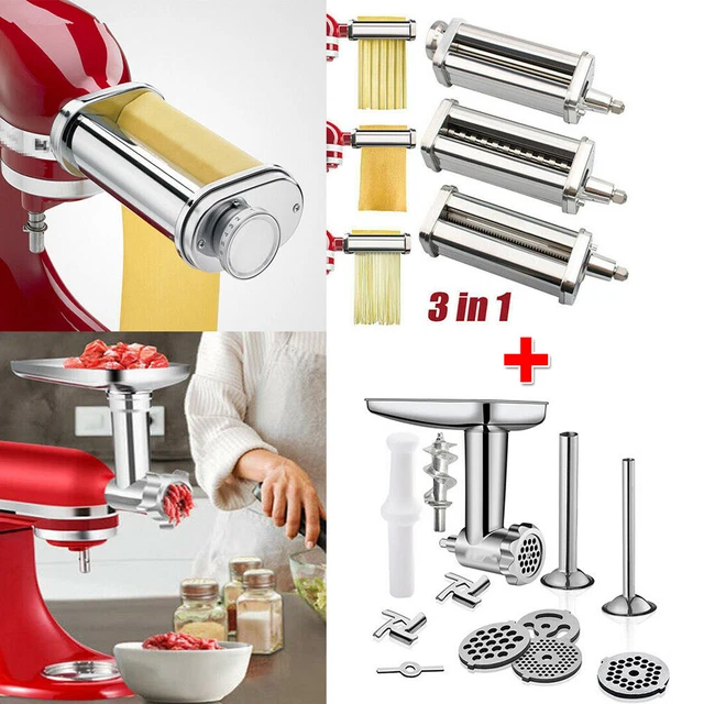 For KitchenAid Cuisinart Pasta Roller Cutter Maker+Mixer Meat Grinder Attachment For KitchenAid Cuisinart Pasta Roller Cutter Maker+Mixer Meat Grinder Attachment
