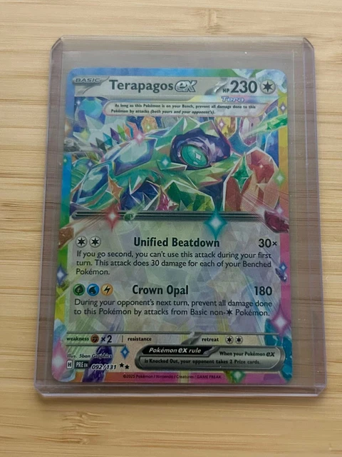 Pokemon Terapagos Ex 092/131 – Carta Foil Doppia Rara Da Evoluzioni Prismatiche - 3