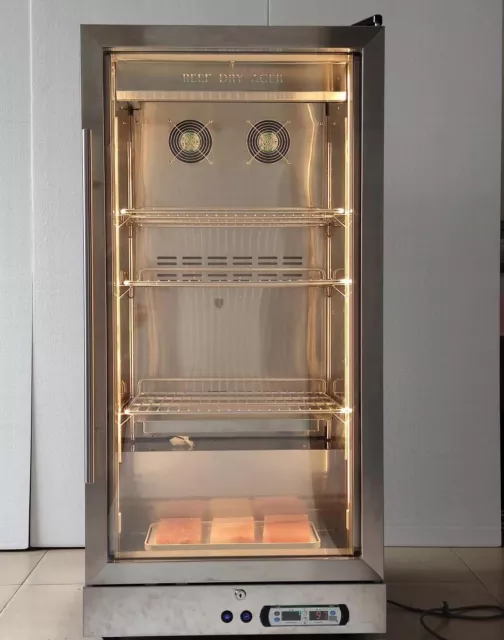 Kolice Commercial 4 Tiers Aging Beef Showcase Fridge, Beef Display Freezer