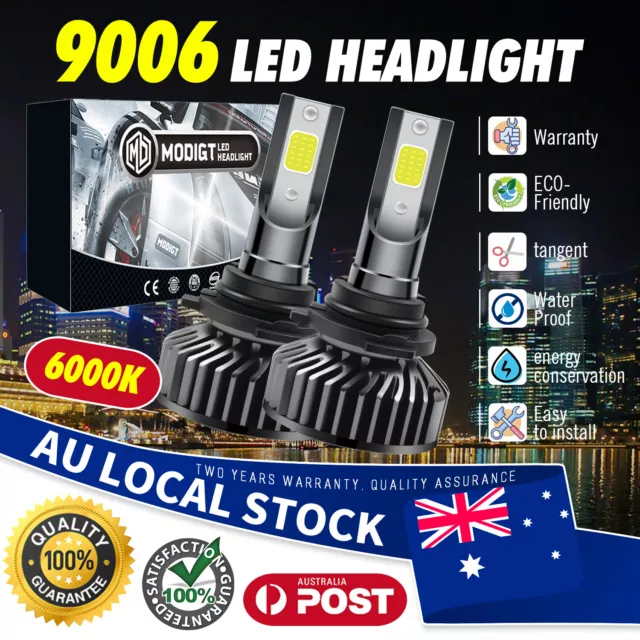 2-Side 9006 HB4 LED Headlight Light Bulbs Replace Lamp White Low Beam 36000LM AU