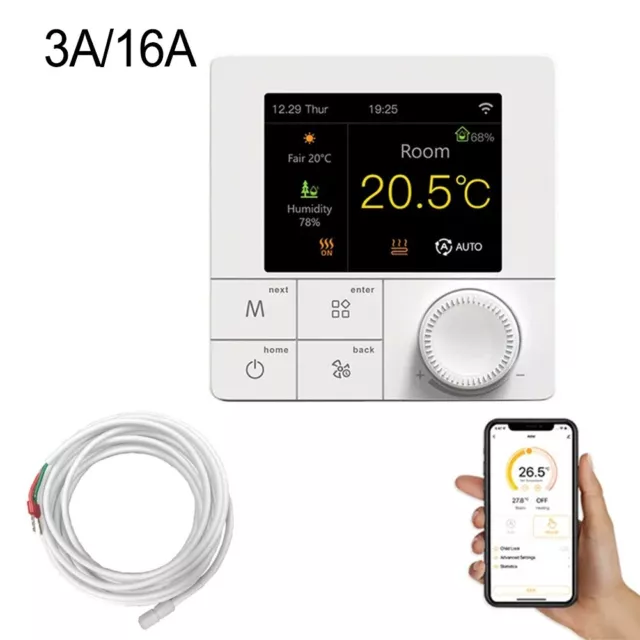 Thermostat Warmer Unterboden Schlau 2,8 Zoll Farbbildschirm Frostschutzmittel