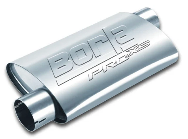 Borla Universal Pro-XS Oval 2in Inlet/Outlet Offset/Offset Notched Muffler 40048