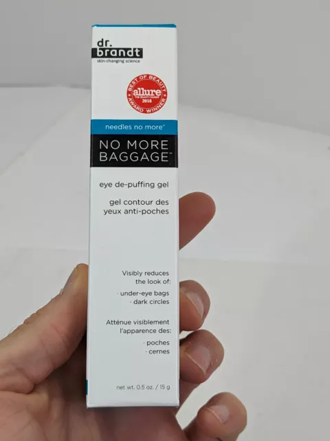 Dr Brandt No More Baggage Eye De-Puffing Gel .5oz/15g FULL SZ SEALED BOX $42
