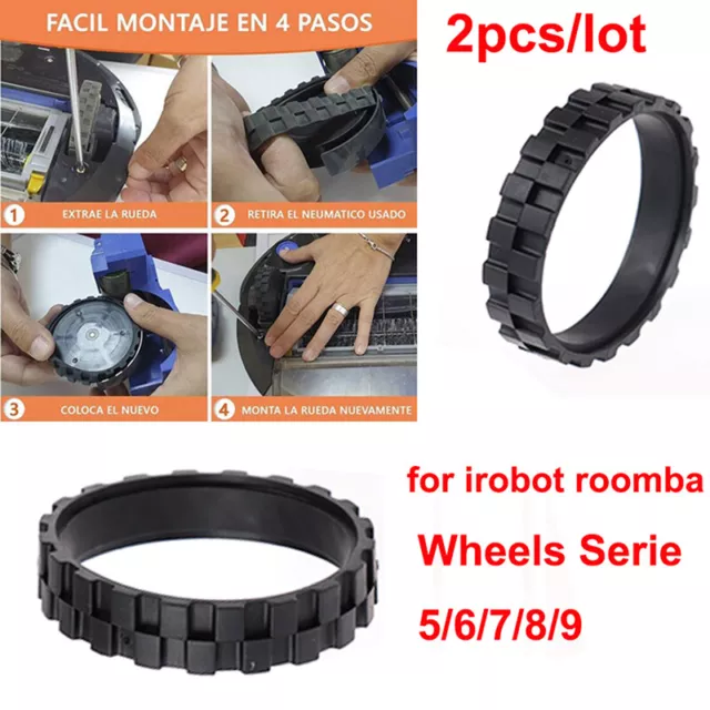 Neumáticos para ruedas IROBOT ROOMBA serie 500, 600,700, 800 y 900 antideslizantes YUXI