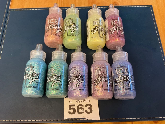 Pegamento brillante azul hielo de Ranger 1 fl.oz para botellas artesanales x 9 (563)