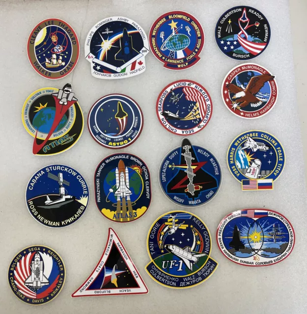 Nasa Lot Of 16 Space Program & Shuttle Sts Mission Apollo Spacelab Iss Stickers