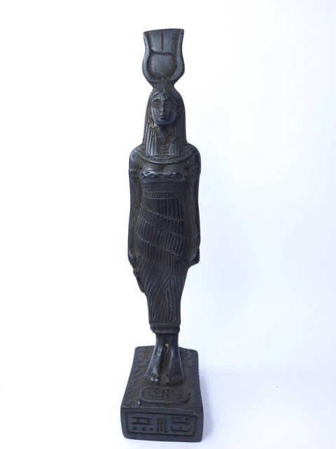 RARE ANTIQUE ANCIENNE ÉGYPTIENNE Statue Déesse Isis Debout Tenant La Clé De...
