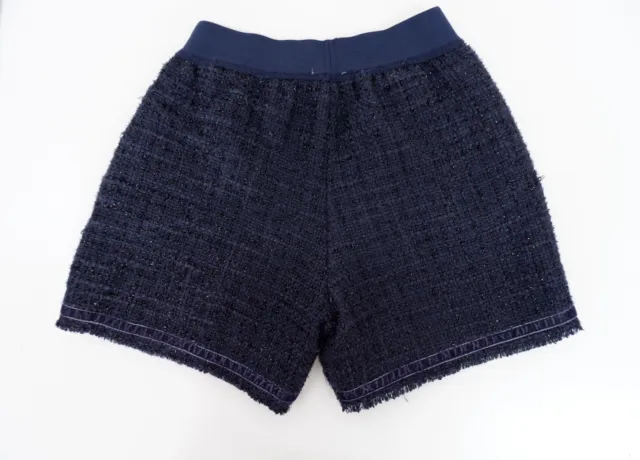 Monnalisa Set Abbigliamento Ragazza Età 8 Anni Giacca Tweed Zip Pantaloncini Blu Navy 7