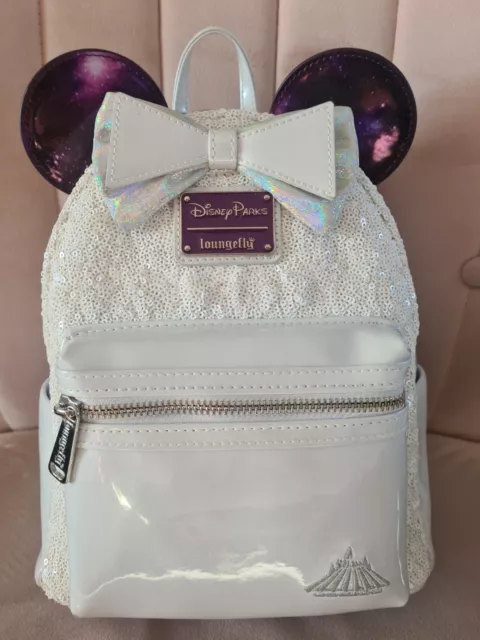 Loungefly Space Mountain January Sequin Backpack Minnie Mouse Main Attraction