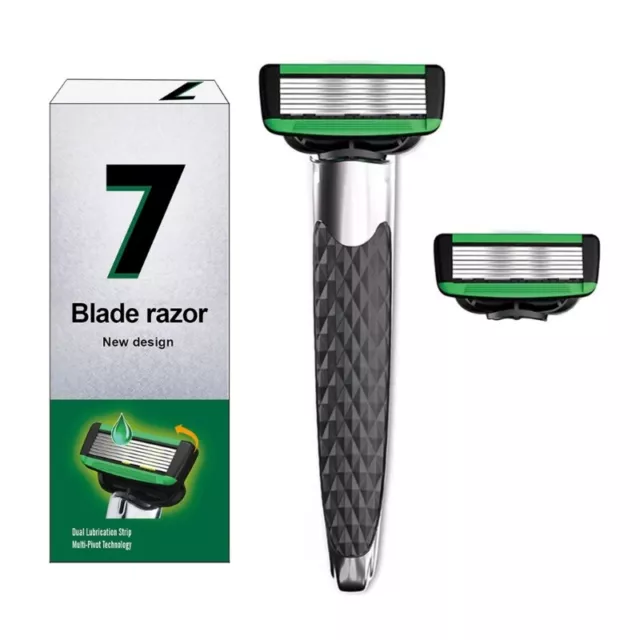 7 Layer Interchangeable Metal Shaving Kit for Precise Grooming Experience