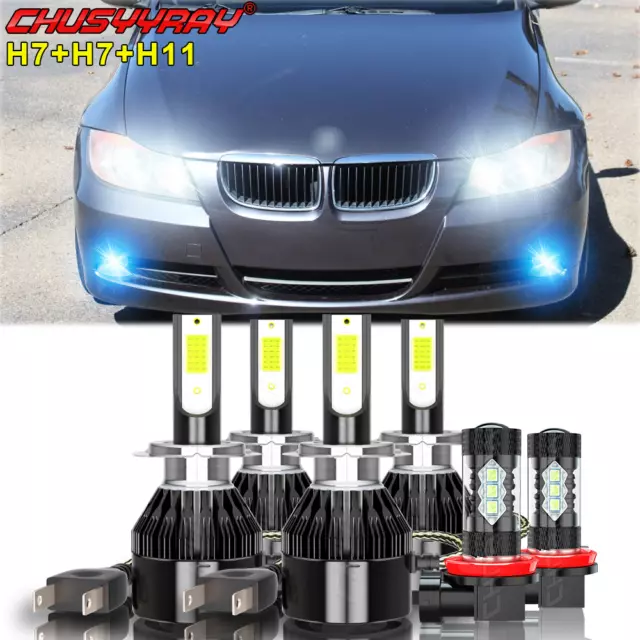 For 2006 BMW 325i Base Sedan 4-Door 3.0L LED Headlight Fog Light Hi Low Beam