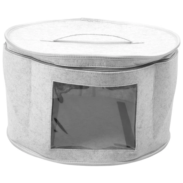 Scatola cappello organizer viaggio rotondo scatole cappello pieghevole conservazione W5P9