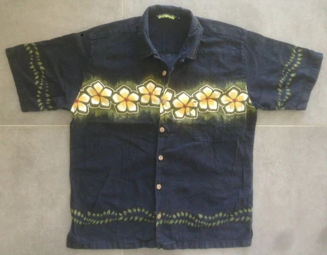 Chemise Hawaïenne HIGH SURF - Manches Courtes Verte - Taille 2XL - Neuve Avec Étiquettes