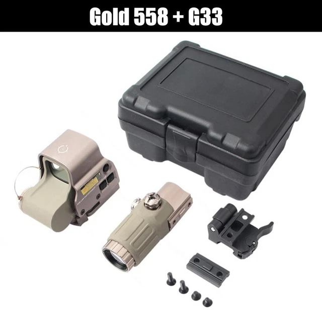 TAC Sight HHS Holographic Red Green Dot Reflex+G33 3x Magnifier QD Side Mount US