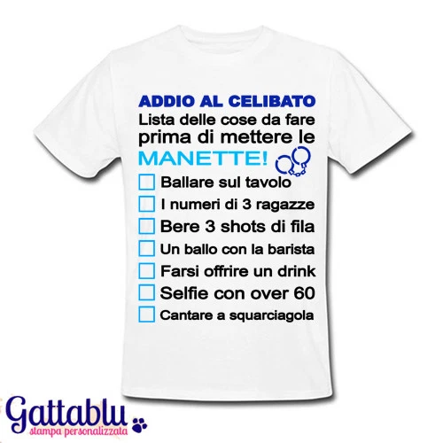 T-shirt uomo gioco Addio al Celibato Lista delle cose da fare PERSONALIZZABILE!