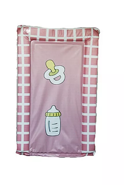 Baby changing mat Pink bottle design Nursery newborn childcare nappy cleaning