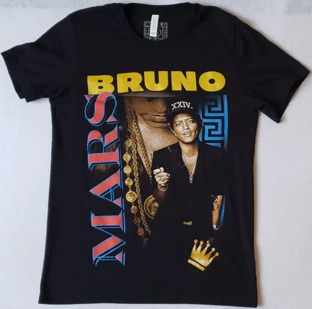 BRUNO MARS 24K Magic World Tour Size Medium Black T-Shirt (A)