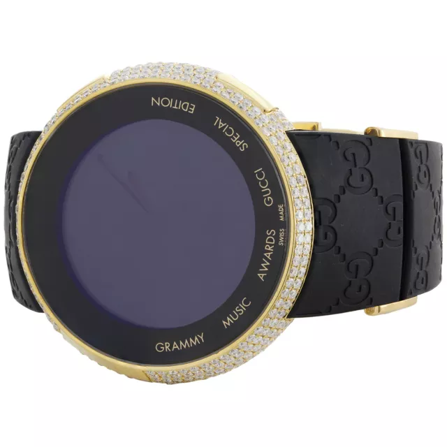 Mens Custom Limited Edition Grammy Gucci Diamond I-Gucci YA114215 Digital Watch