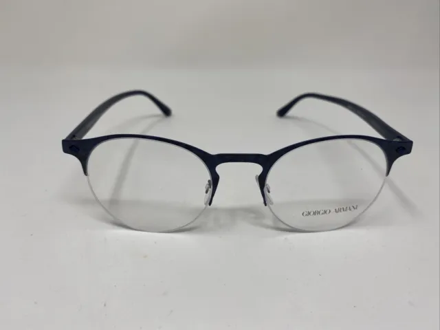 Giorgio Armani Eyeglass Frame Ar 5064 3170 Blue Round Half Rim 49/20/150 I729