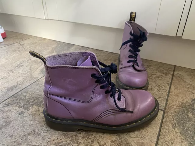 DR MARTENS METALLIC Pink 1460 Vegan Air Wair 8 Hole Boots Size Uk 5.5 6 39.99 PicClick UK