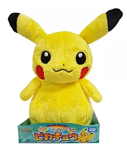 TAKARA TOMY Sstuffed Pokemon Pikachu Suave Juguete Sobre 19cm De Japón Nuevo