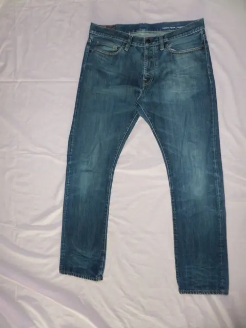 All Saints Spitalfield Men's Blue Denim Straight Leg Jeans Waist 34" Leg 32"