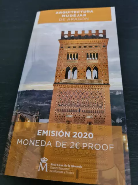 2 Euro Gedenkmünze Spanien 2020 Architektur in Aragon PP Blister