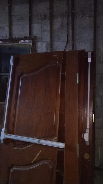  MID CENTURY MAHOGANY Wood DOOR * MIAMI DEAUVILLE HOTEL * 80" x 36" - Antique