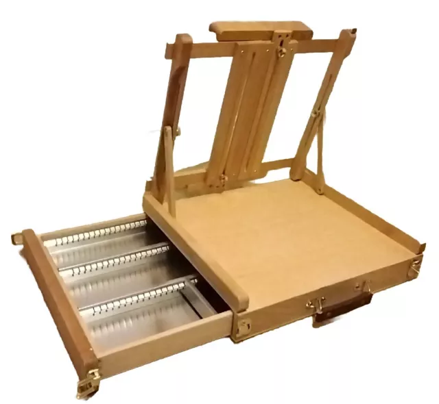 TABLE EASEL ADJUSTABLE Box with Drawer Solid Wood Pine vidaXL £37.99 -  PicClick UK