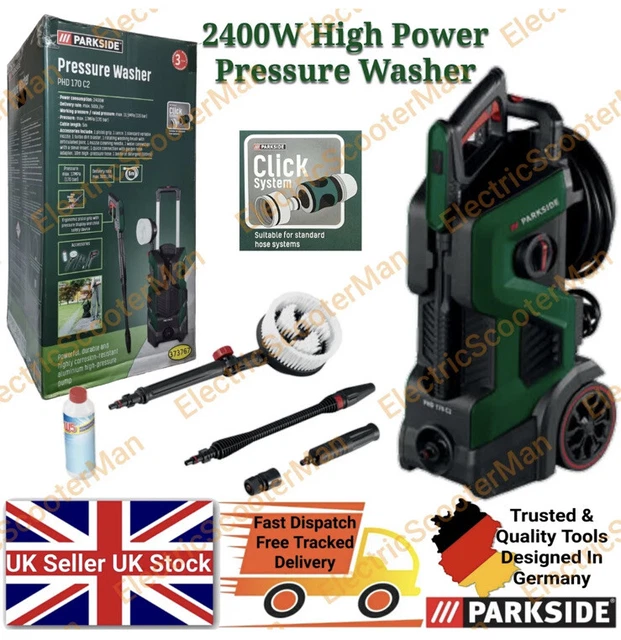 PARKSIDE 2400W HIGH Power Pressure Washer Jet Wash Car Patio Cleaner