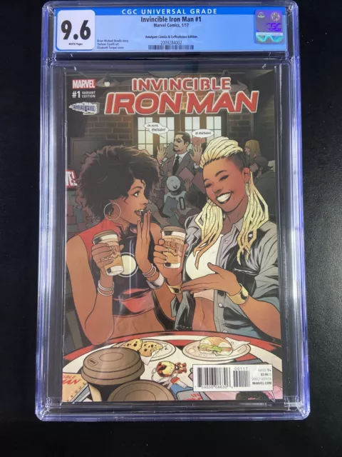 Invincible Iron Man 1 (2017) CGC 9.6!! AMALGAM COMICS VARIANT!! RARE*