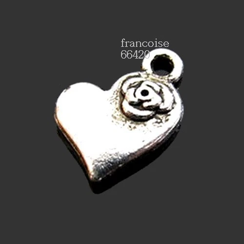 Lot De 10 Breloques Carrées Spirale En Argenté - 13x11 Mm - Pour Création De Bijoux (Réf. B553)